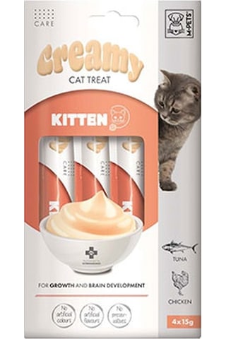 M-pets Ton Balıklı Ve Tavuklu Krema Yavru Kedi Ödül Maması 4x15 Gr 244-30045.01