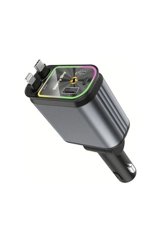 Fochsia 66w 4ü1 Yıldız Işığı Hava Çizgisi Çift Usb-c Usb Çıkışlı 31.5 İnç Ayarlanabilir Kablolu Araç Şarj Cihazı