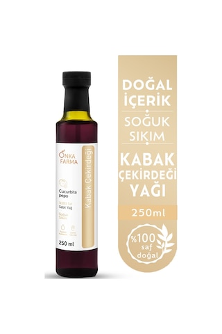 Onka Farma Kabak Çekirdeği Yağı Soğuk Sıkım 250 ML Onka Farma Kabak Çekirdeği Yağı Soğuk Sıkım 250 ML
