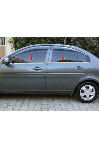 Hyundai Accent Era Krom Cam Çıtası 4 Prç 2005-2011 Arası P.çelik