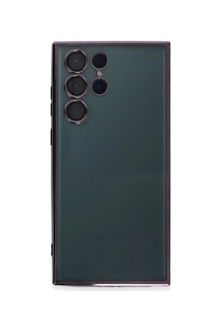 Newface - 18 - Samsung Galaxy S22 Ultra Kılıf Razer Lensli Silikon - Csmo-tex - - Mor