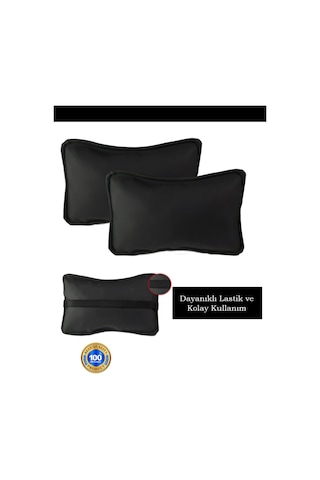 Kia Soul Oto Koltuk Boyun Yastığı Düz Renk 2 Adet Siyah