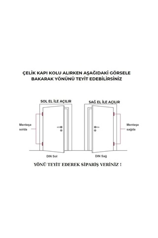 Osmanlı Çelik Kapı Kolu Osmanlı Aynalı Daire Giriş Kapı Kolu Sol El İle Açılır Tek Yön 1 Adet