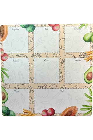 19.5x19.5cm 52 Yaprak Haftalık Planner - Kitchen Diğer