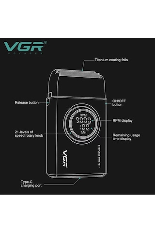 Vgr Kafa İçin Elektrikli Tıraş Makinesi V-377 290022194 Diğer