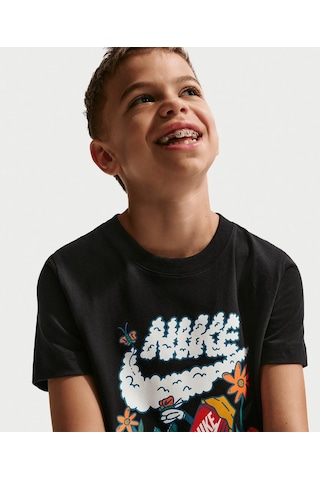 Nike Nsw Boxy Rest Pamuklu Çocuk Siyah Tişört