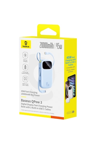 Baseus Enerfill Fc31 20000 Mah 45w Powerbank - Mavi Rrc9bsu0028 Renkli