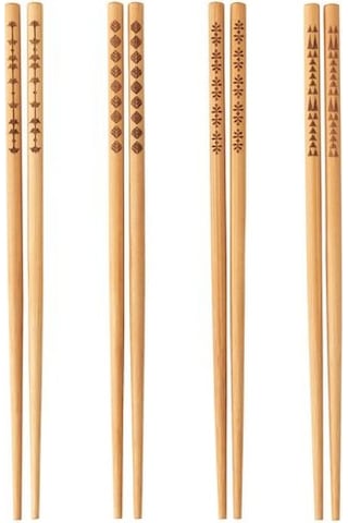 Büro Ev Ofis Sofra Keyfi İçin 10çift Chop Stiks Çin Yemek Çubukları Seti