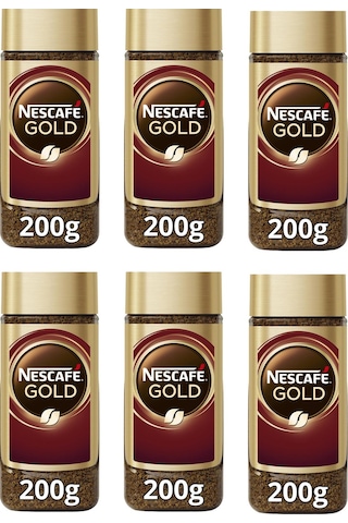 Nescafe Gold Kahve Cam 200 Gr X 6 Adet Çözünebilir