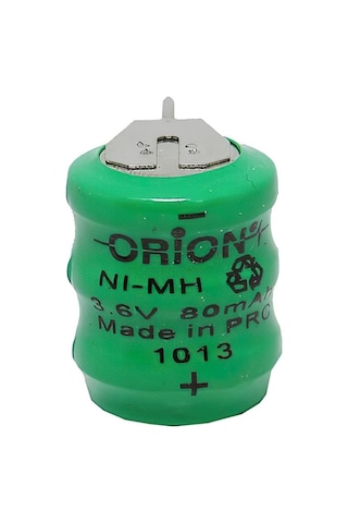 Orion 3.6 V 80 mAh Ni-MH 3 Bacaklı Buton Şarj Edilebilir Pil