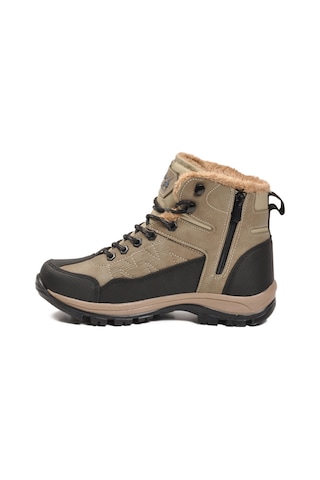 Bej İçi Kürklü Soğuğa Dirençli Kaymaz Taban Unisex Outdoor Bot 980 G Bej