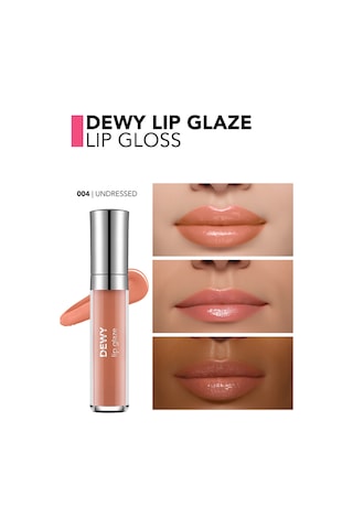 Flormar Besleyici Dudak Parlatıcısı - Dewy Lip Glaze - 004 Undressed-8682536068079