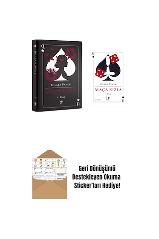 Maça Kızı 8 - 4. Kitap Ciltli + Maça Kızı 8 - 1. Kitap Ciltli + Okuma Sticker'ları