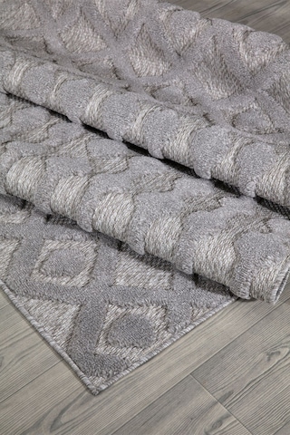 Silva Gri Halı Yıkanabilir Halı Balkon Halısı Oturma Odası Korido Gri