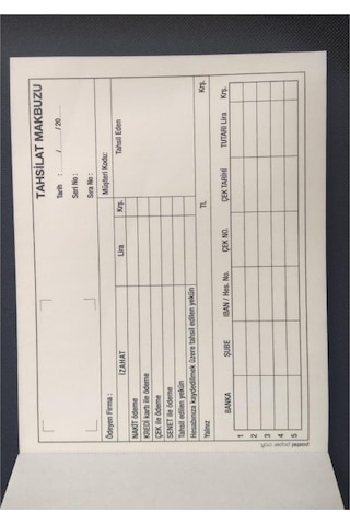 A5 14x20 Cm Otokopili Tahsilat Makbuzu 2 Nüsha 10 Adet