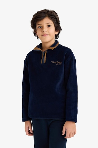 Defacto Erkek Çocuk New Regular Fit Yarım Balıkçı Yaka Nakışlı İçi Yumuşak Tüylü Polar Sweatshirt G3670a825cwnv256 Lacivert-nv256
