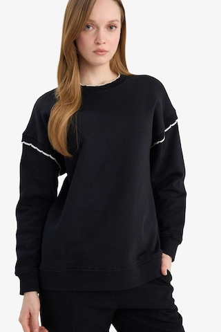 Defacto Regular Fıt Bisiklet Yaka Sweatshirt Tunik G9241ax26spbk81 Siyah-bk81