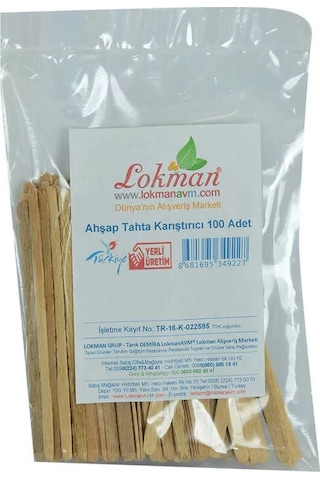 Ahşap Tahta Çay Kahve Karıştırıcı 100 Adet Paket