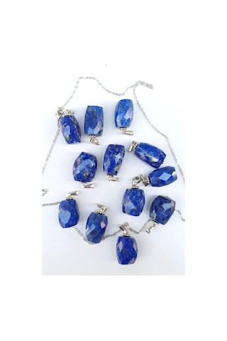 Doğal Lapis Lazuli Kolye 429-2 Pembe
