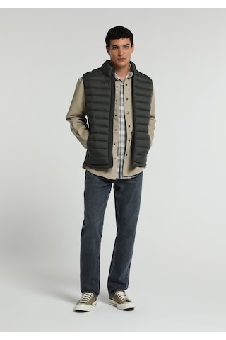 Colin's Colins Slim Fit Dik Yaka Fermuarlı Astarlı Erkek Yeşil Yelek Cl1082936 Q1.v1 Lkh Açık Haki