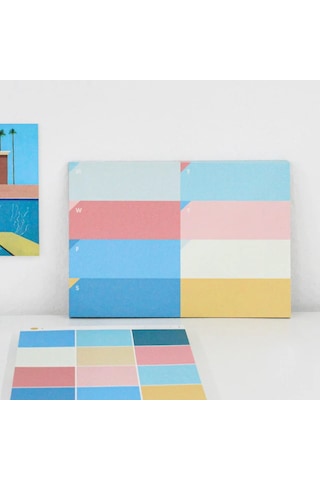 Pansy Daisy Paperways Palette Mini Haftalık Planlayıcı - A Bigger Splash Hockney - Haftalık Mini Planlayıcı Çok Renkli
