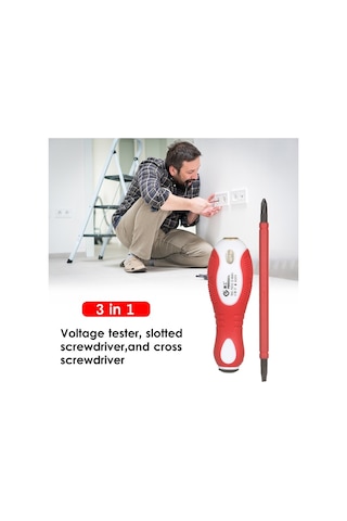 Dinosaurs 500v Tornavida Kontrol Kalemi - Kırmızı