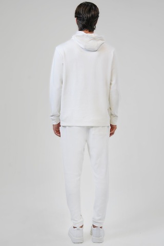 Back & Bond Beyaz Regular Fit Pamuklu Kapüşonlu Sweatshirt-beyaz Beyaz
