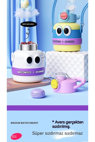 Termos Bardak 316 Paslanmaz Çelik Çocuk Büyük Göbek Su Isıtıcısı - Gri 1