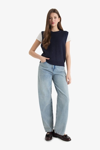 Defacto Oversize Geniş Kalıp Bisiklet Yaka Triko Süveter S0375az25wnnv207 Lacivert