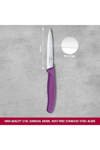 Victorinox 6.7735.c1 Swiss Classic 10cm Tırtıklı Soyma Bıçağı, Mor Diğer