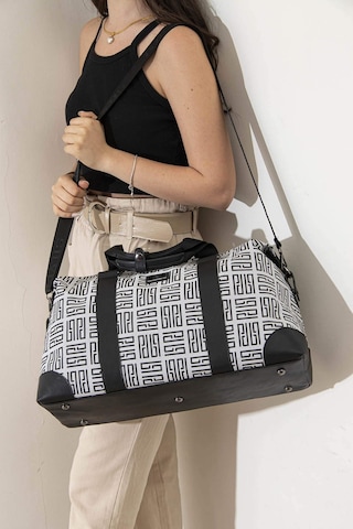 Silver Polo Seyahat Çantası 873 42296 Beyaz Mat Siyah 42296 Beyaz Mat Siyah Çok Renkli