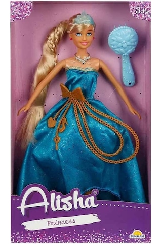 0835 Sun-rst-sıs-mnk Alisha Prenses Uzun Saçlı Aksesuarlı Bebek Set 29 Cm 3renk -sunman