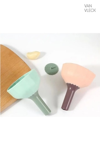 Mini Silikon Gıda Hunisi Süzgeçli Küçük Mutfak Hunisi, Sıvı & Kuru Gıda Aktarıcı Çok Renkli