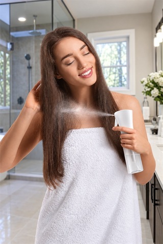 Tıcaro 300 Ml Sürekli Püskürtmeli Boş Sprey Şişesi, 360 Püskürtme, Şeffaf