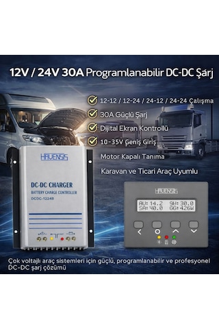 Havanesis Tek Yönlü Dc-dc Şarj Cihazı 12v / 24v 30a