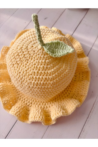 Crochet By Neslii Baby Limoncello Bonnet Bere Açık Sarı