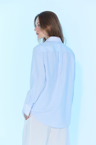 Sagaza Studio Ss6025 Selita Oversıze Gömlek Bebe Mavisi