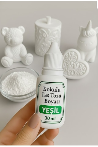 Yeşil Renk - Kokulu Taş Tozu Boyası - 30 Ml