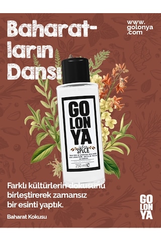 Golonya Baharat Kokulu Cam Şişe Kolonya 250 ML