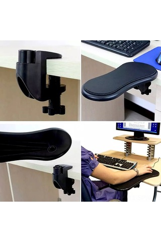 Maiyame Ergonomik Bilgisayar El Direnci 180 Derece Döner, Çalışma Konforu Artırıcı, Dikişsiz Abs Malzeme, Siyah