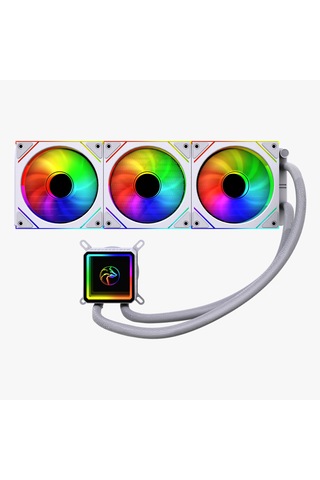 Gametech Ahd360w V2 Argb Aynalı Fan 360mm Sonsuzluk Aynalı Beyaz Sıvı Soğutma