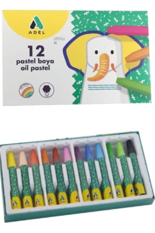 Öğrenci Okul Boyama Seti 3 Lü Adel 12 Renk Pastel Boya Kuru Boya Sulu Boya 12 Li Boya Set Kreş Seti