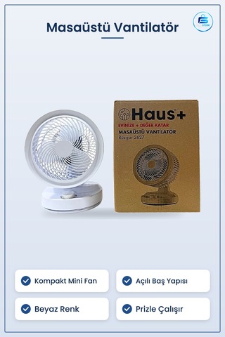 Masaüstü Vantilatör Rüzgar Kompakt Mini Fan Ofis Ev Çalışma Masas