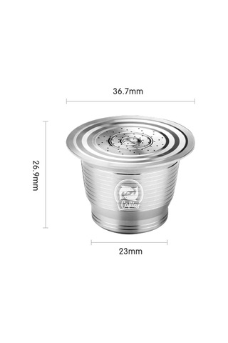 Yuntech01 304 Çelik Kahve Kapsülü Seti - Nespresso Uyumlu Yuvarlak Delik + Kaşık + Fırça + Toz Basma Çemberi Diğer