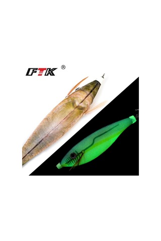 Ftk Kalamar Jig Balıkçılık Lures 9 Cm/16g Aydınlık Balıkçılık Ahşap Karides Cazibesi Kalamar Mürekkepbalığı Jigs Yem Pesca Olta Takımı 018