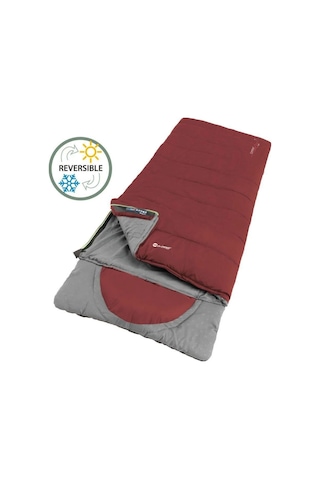 Outwell Contour Lux Red Yazlık Ve Kışlık Taraflı -19 C 1700gr Geniş Uyku Tulumu Sol Fermuarlı 230367 Çok Renkli