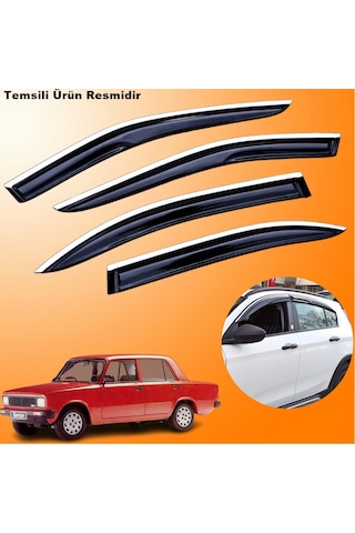 Fiat Serçe Krom Cam Rüzgarlığı Abs Nikelajlı Krom Mügen Cam Rüzgarlığı Tüm Kasalara Uyumlu 4 Parça
