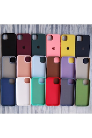 Apple Uyumlu iPhone 13 Lansman Içi Kadife Silikon Logolu Kilif 513851530