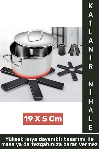 Yüksek Isıya Dayanıklı Kaymaz Yapışmaz Tencere Tava Masa Tezgaha Zarar Vermez Katlanabilir Nihale Çok Renkli