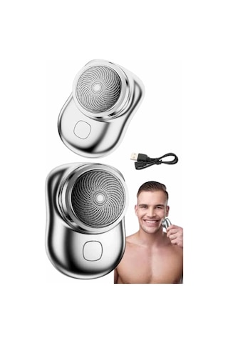 Mini - 370 - Sıfır Sakal Yanak Tıraş Makinesi Usb Şarjlı Sıfır Sakal - Matxzngz - Tnabilir Korumalı